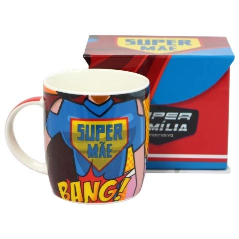 Caneca Zonacriativa 320ml Super Mae