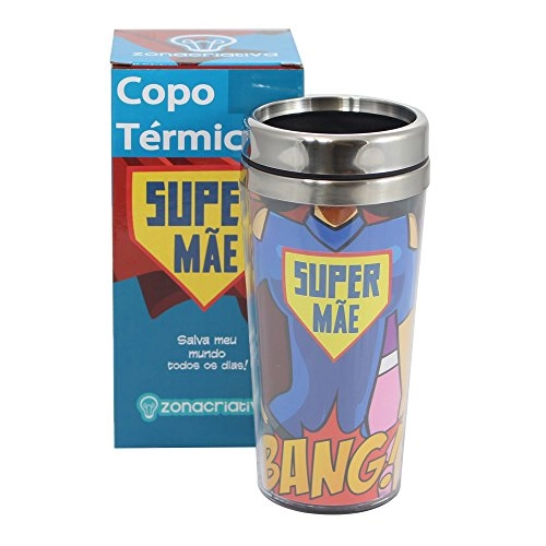 Copo Termico Zonacriativa 450ml Super Mae