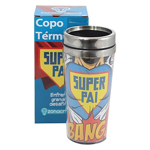 Copo Termico Zonacriativa 450ml Super Pai