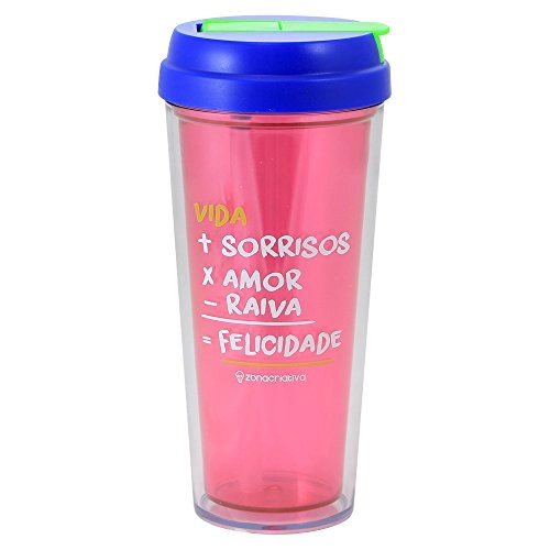 Copo Canudo Retatril Matematica 450ml Zn