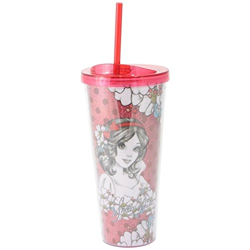 Garrafa Canudo Zonacriativa 650ml Branca De Neve