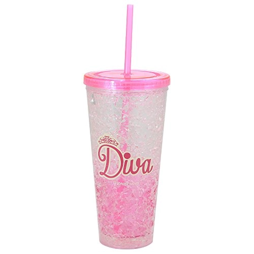 Copo Canudo Zonacriativa 550ml Gelo Diva