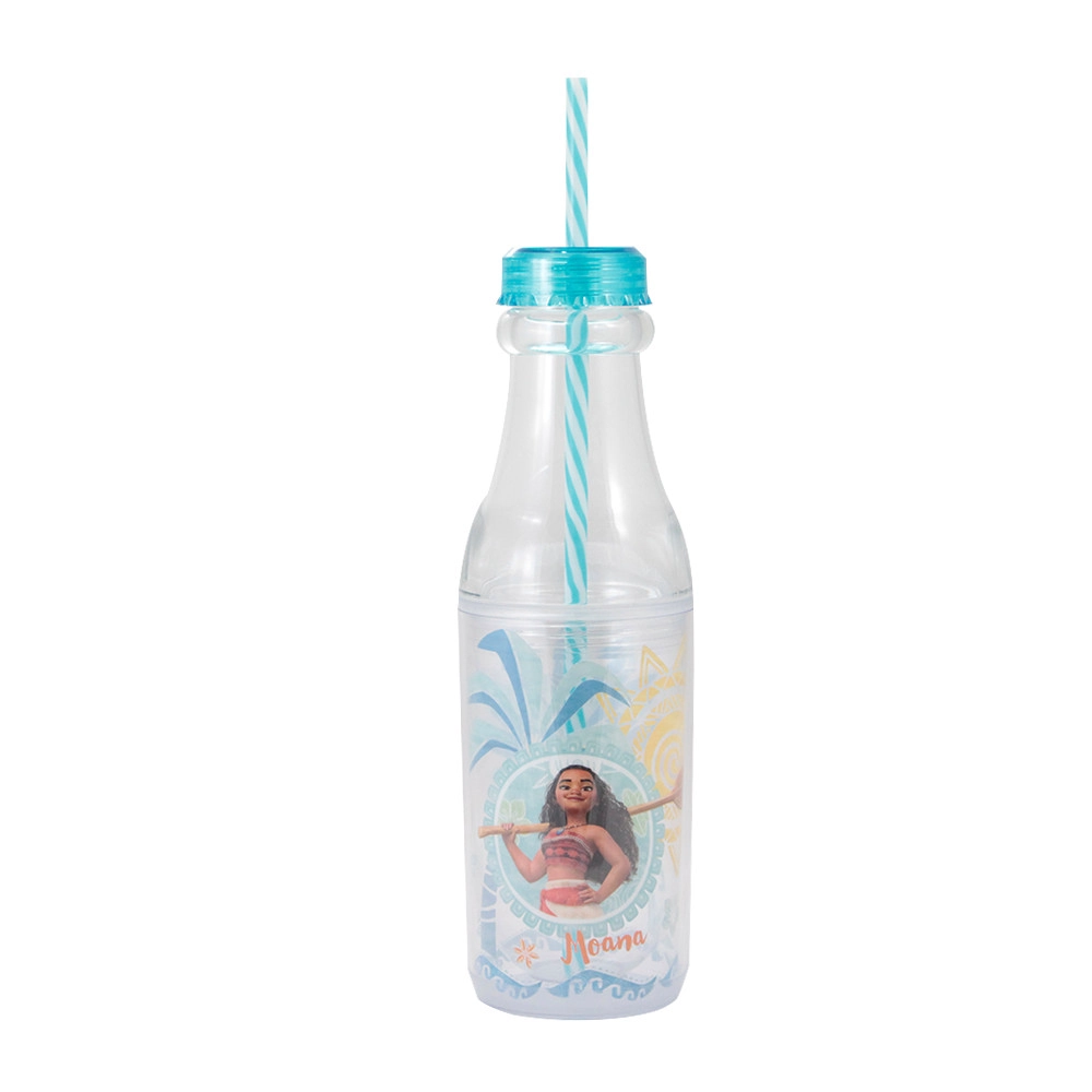 Garrafa Canudo Zonacriativa 500ml Moana Turma