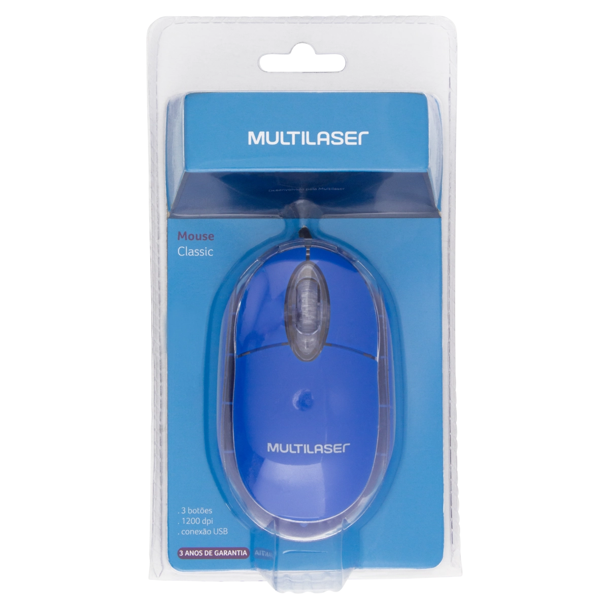 Mouse Azul Classic Mo001 Multilaser