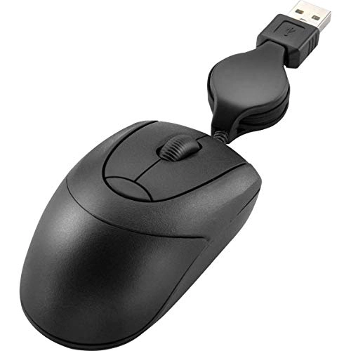 Mouse óptico Retrátil Usb Preto Multilaser