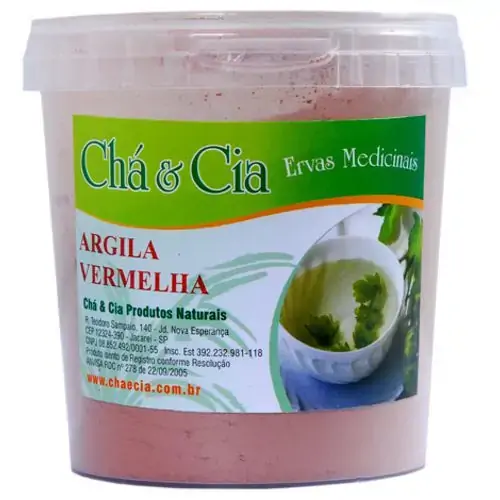 Argila Vermelha 200g Cha E Cia Ervas Medicinais