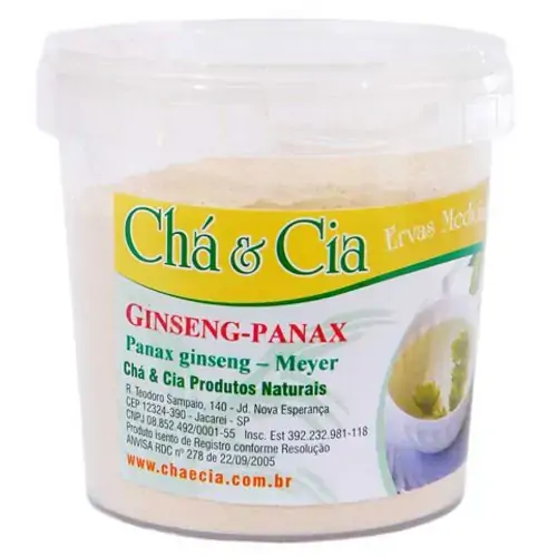 Ginseng Panax Po 60g Cha E Cia Ervas Medicinais