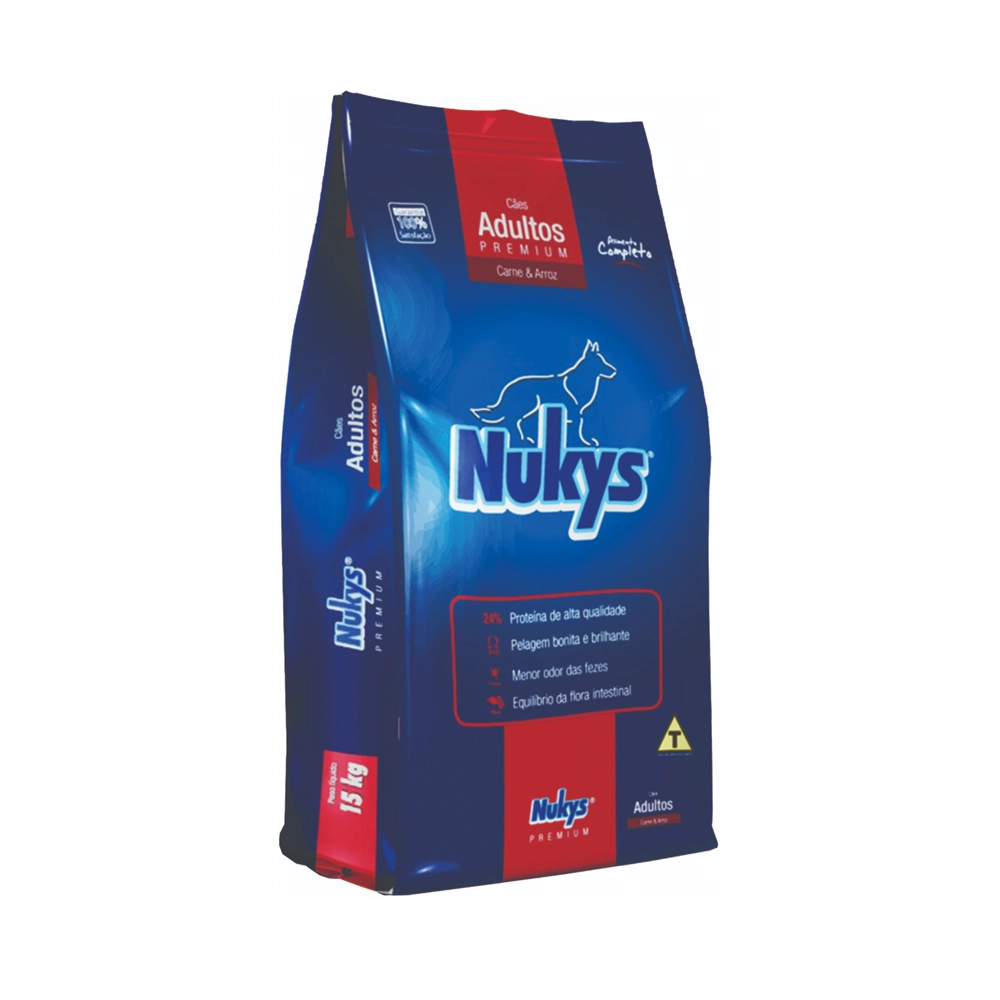Ração Seca Nukys Para Cães Adultos 15 Kg