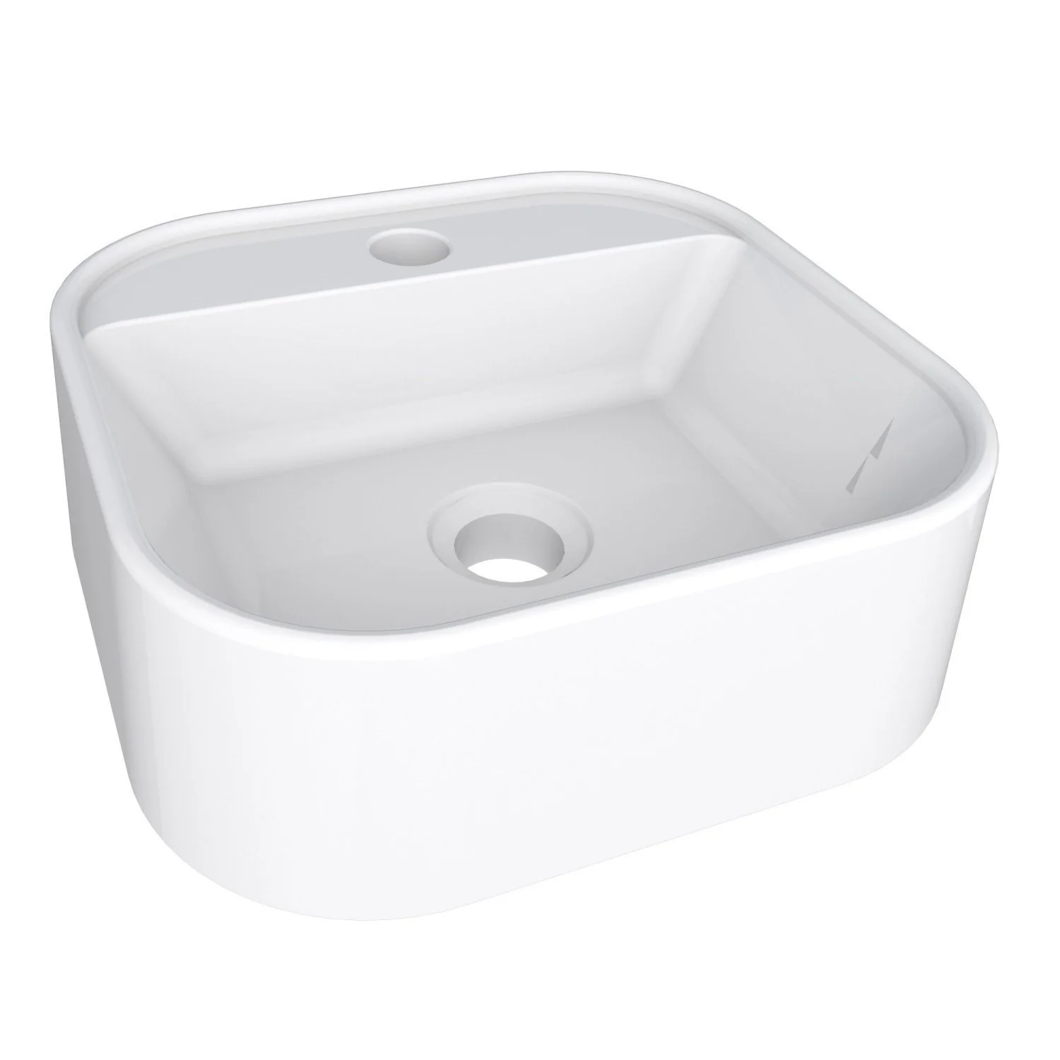 Cuba Para Banheiro Em Mármore Sintético 31,2x32,7cm Duna Cozimax Branco