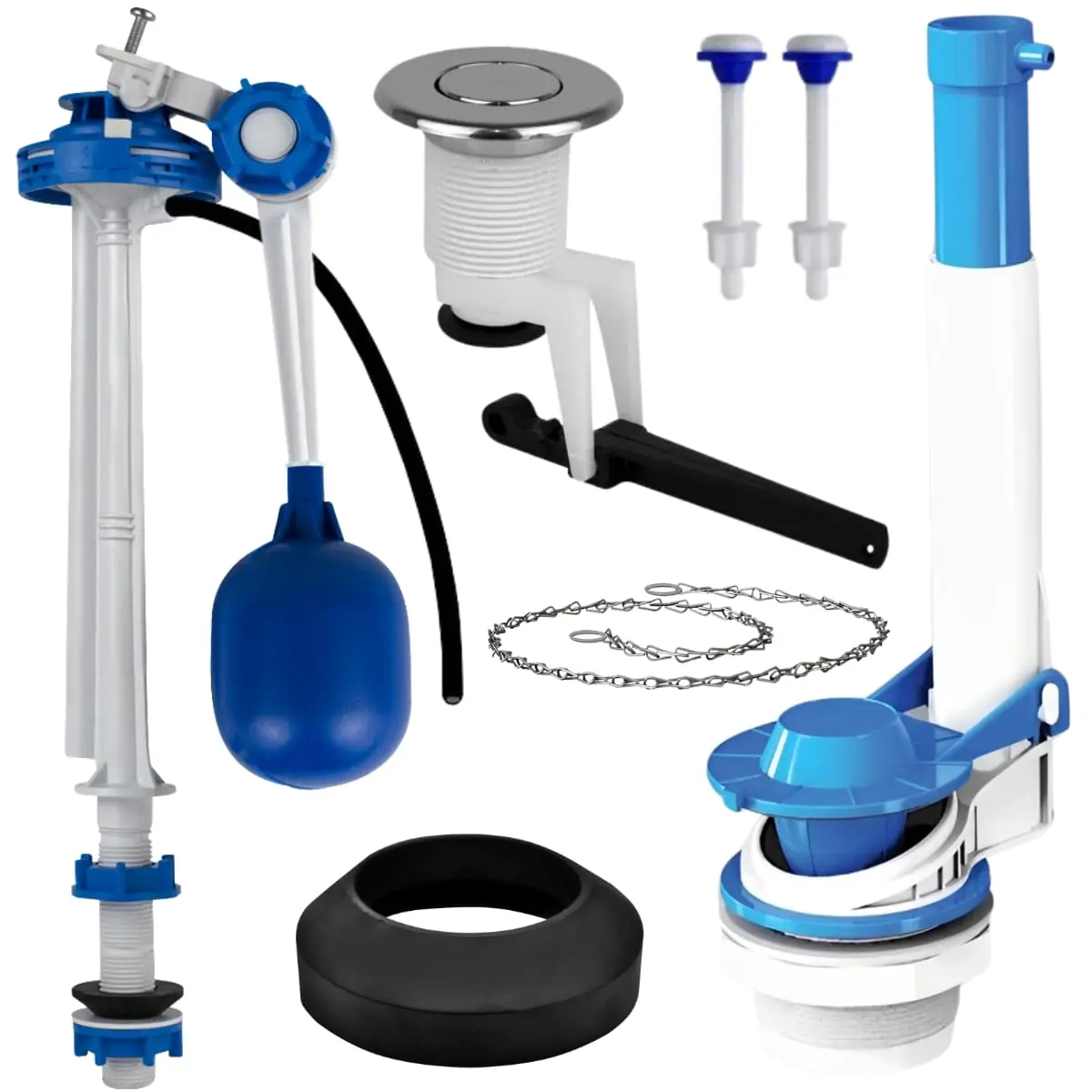 Kit Mecanismo Reparo Completo Universal Acionamento Superior C/ Boia Acoplada Caixa Descarga | Valeplast