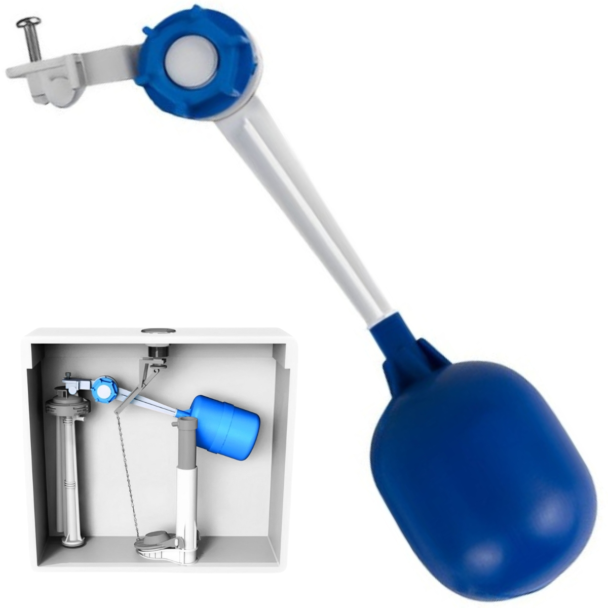 Boia Com Conjunto De Fechamento Universal Para Caixa Acoplada Descarga | Valeplast