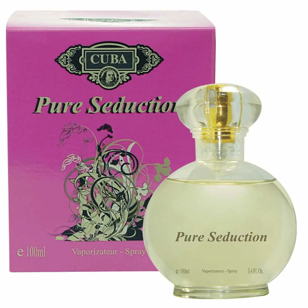 Perfume Feminino Pure Seduction Cuba Vidro 100 ml