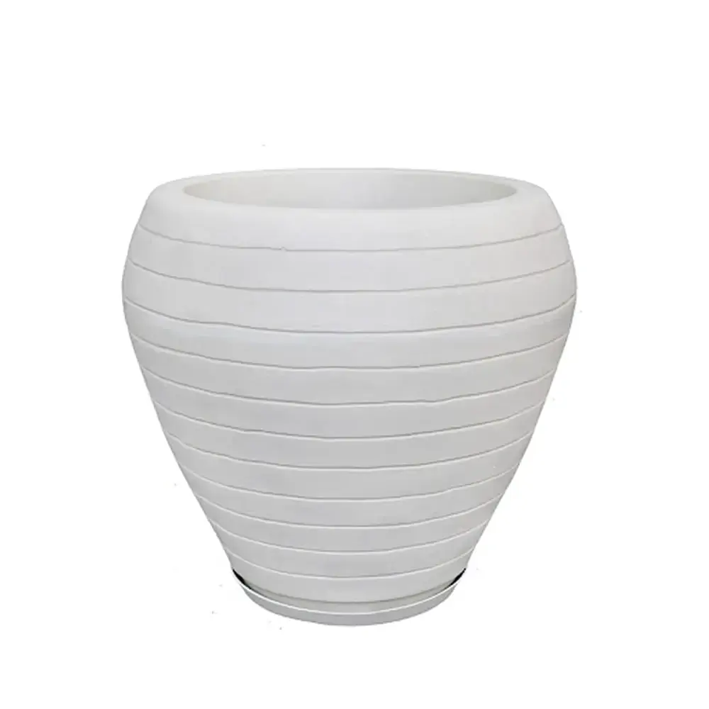 Vaso Relevo 34 42x40cm Antique Branco R.0990.034.040.17 Vasart