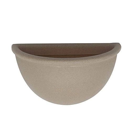Vaso de Parede em Polietileno Liso 34x20cm Areia