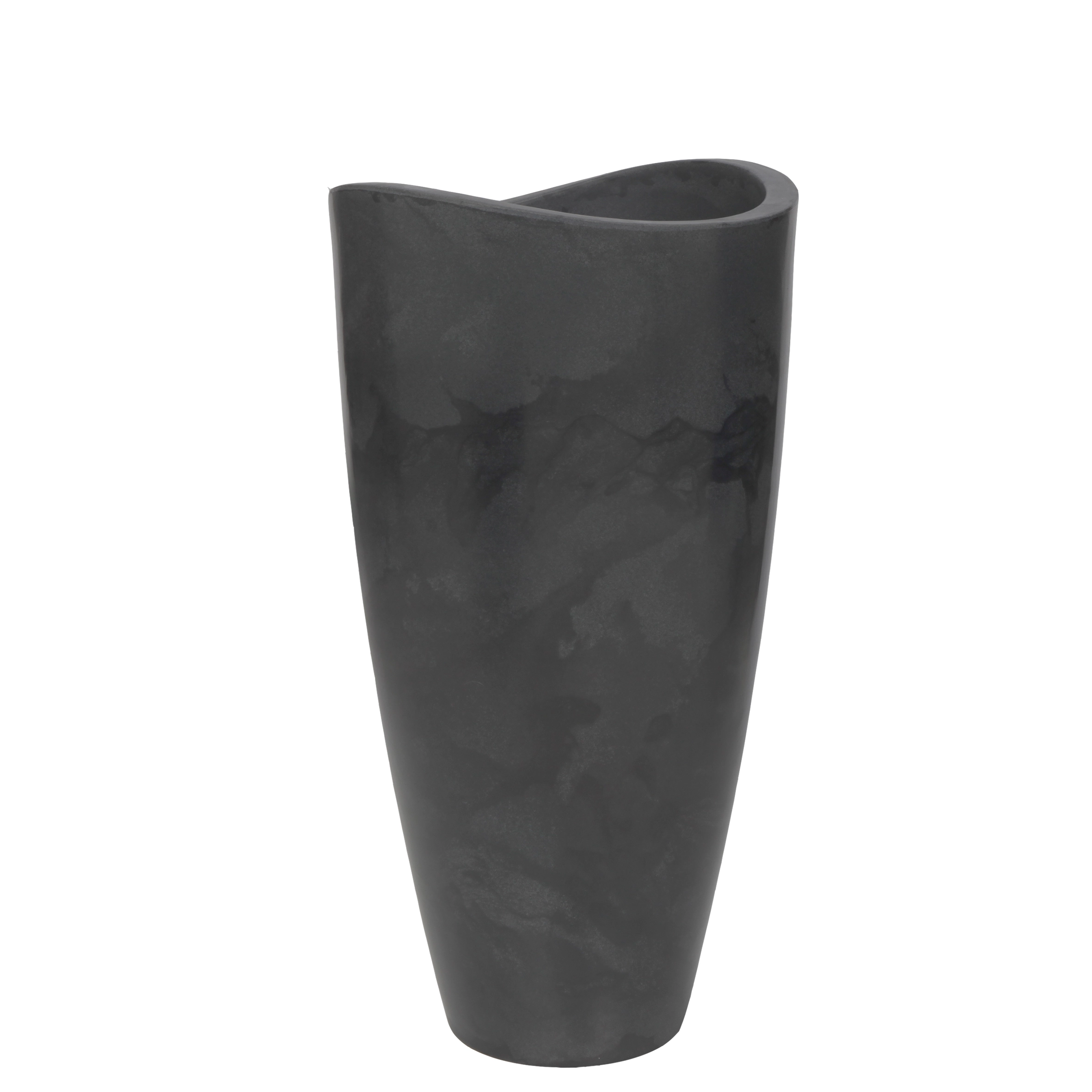 Vaso Copacabana Alto 40x80cm Antique Preto R.0380.040.080.18 Palash