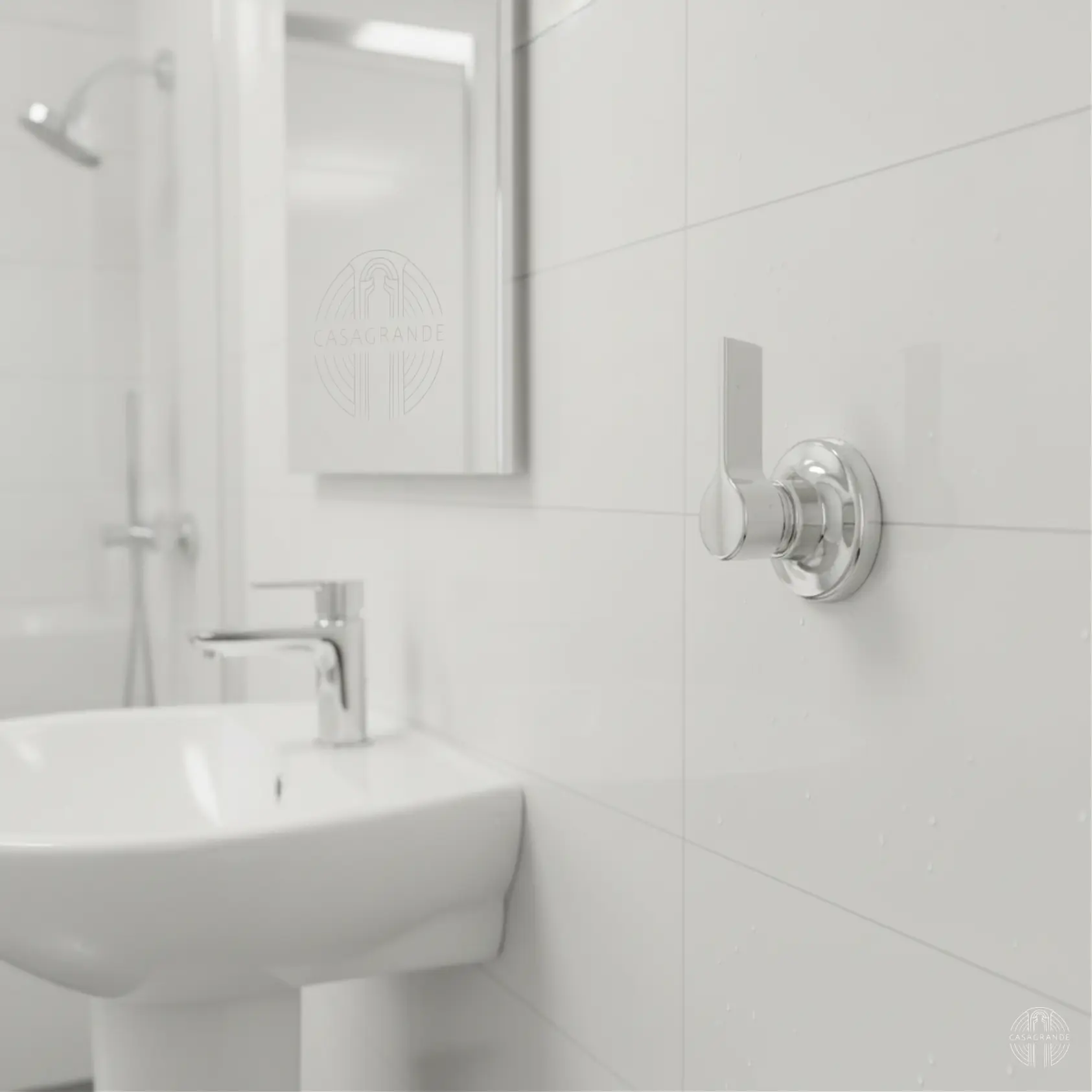 Design Quadrado e Moderno: Acabamento Registro C-70 Light | CasaGrande Mundial