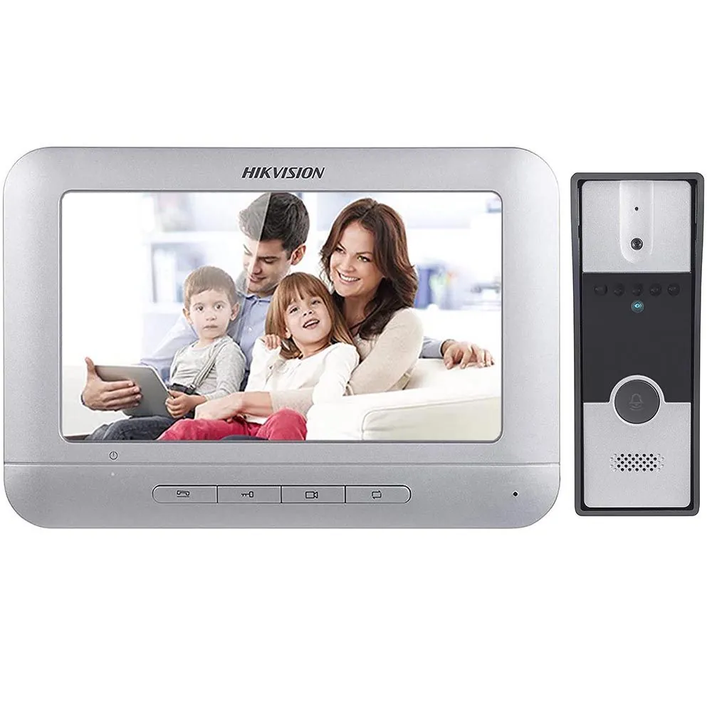 Vídeo Porteiro Interfone Hikvision Ds-kis202t 7 Polegadas