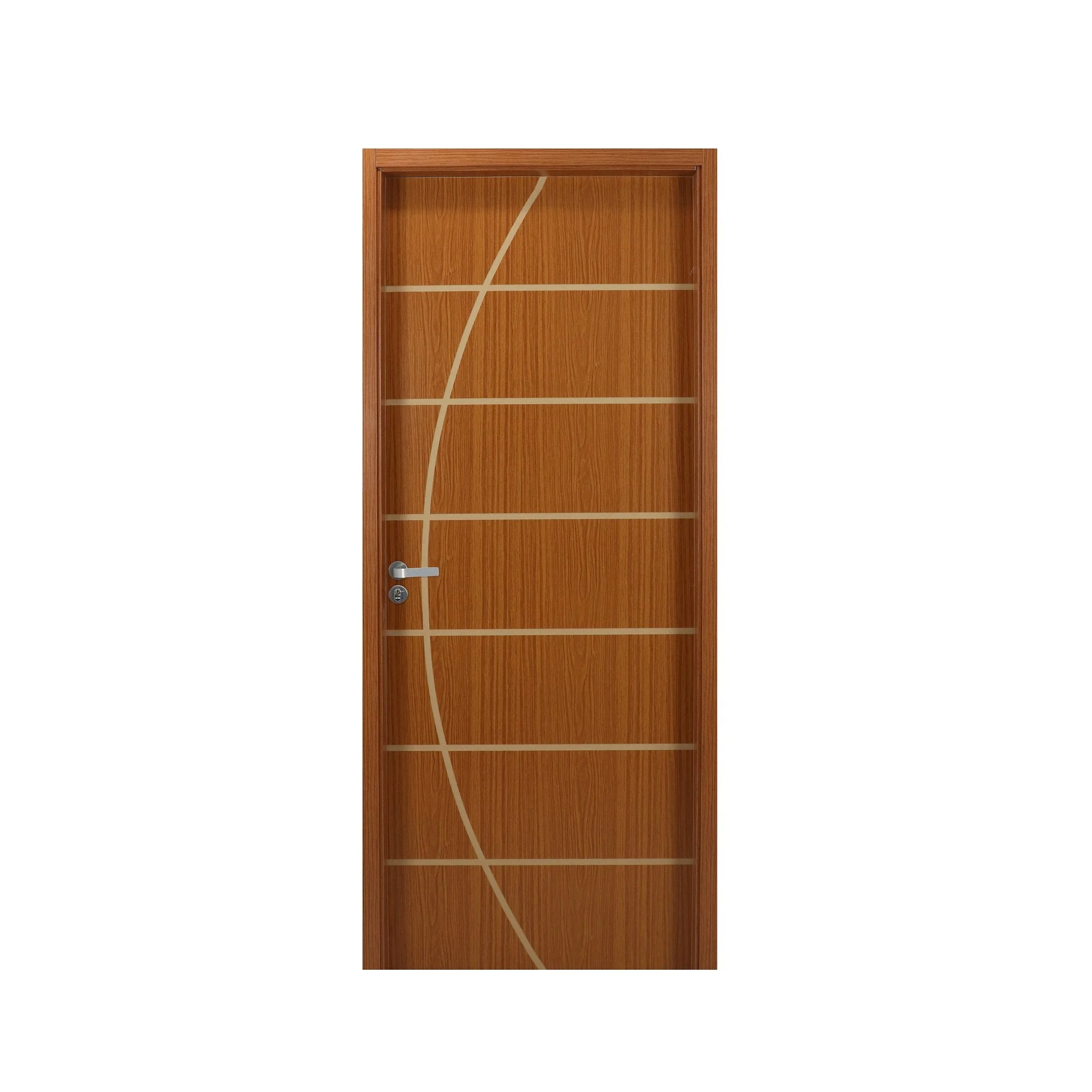 Kit Porta De Madeira Decorada 215x94cm Com Batente De Mdf Ultra 16cm Neblina Mgm Mogno