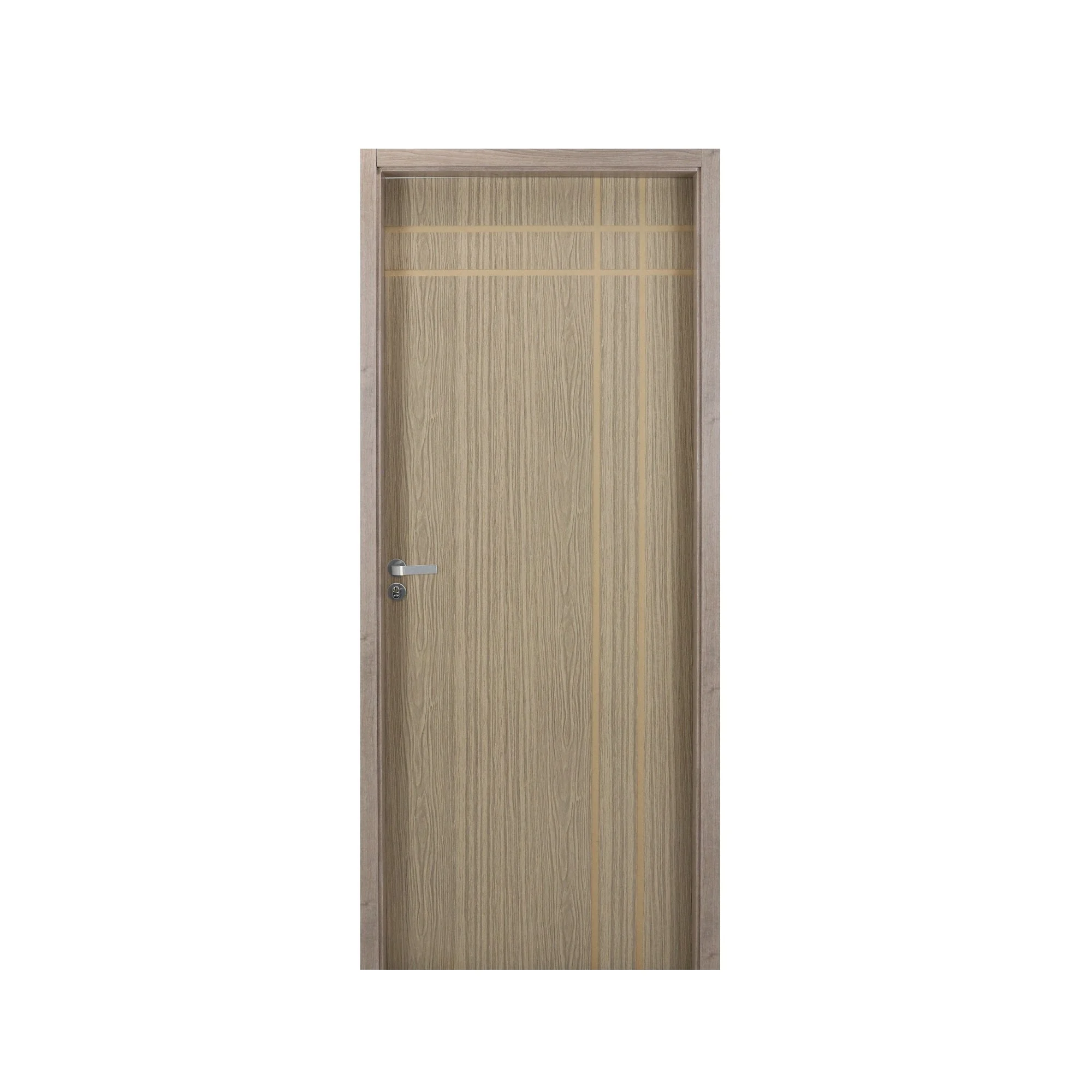 Kit Porta De Madeira Decorada 215x74cm Com Batente De Mdf Ultra 16cm Mantiqueira Mgm Carvalho Alpha