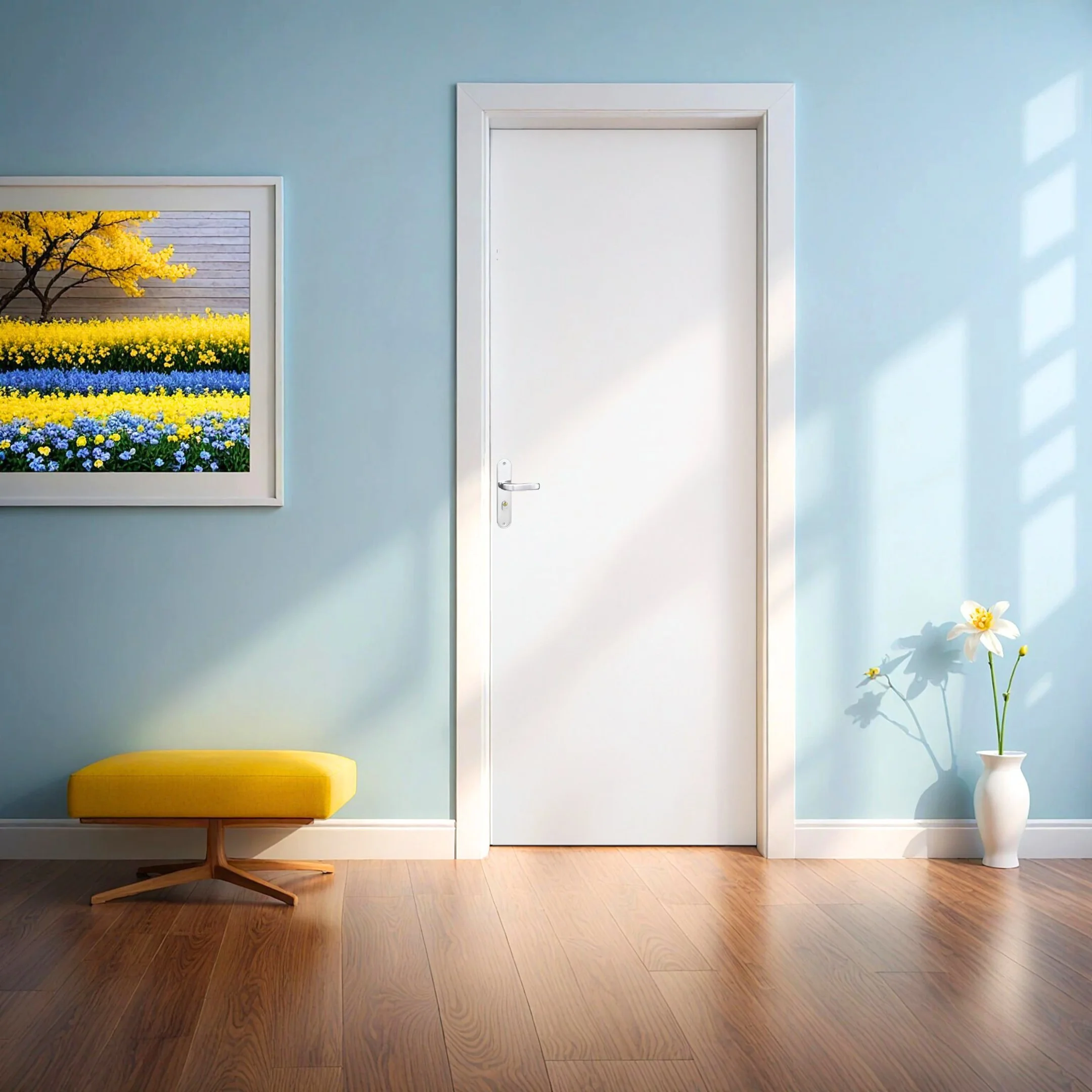 Folha De Porta Madeira Lisa 210x90cm Espessura 3,5cm Mgm Branco