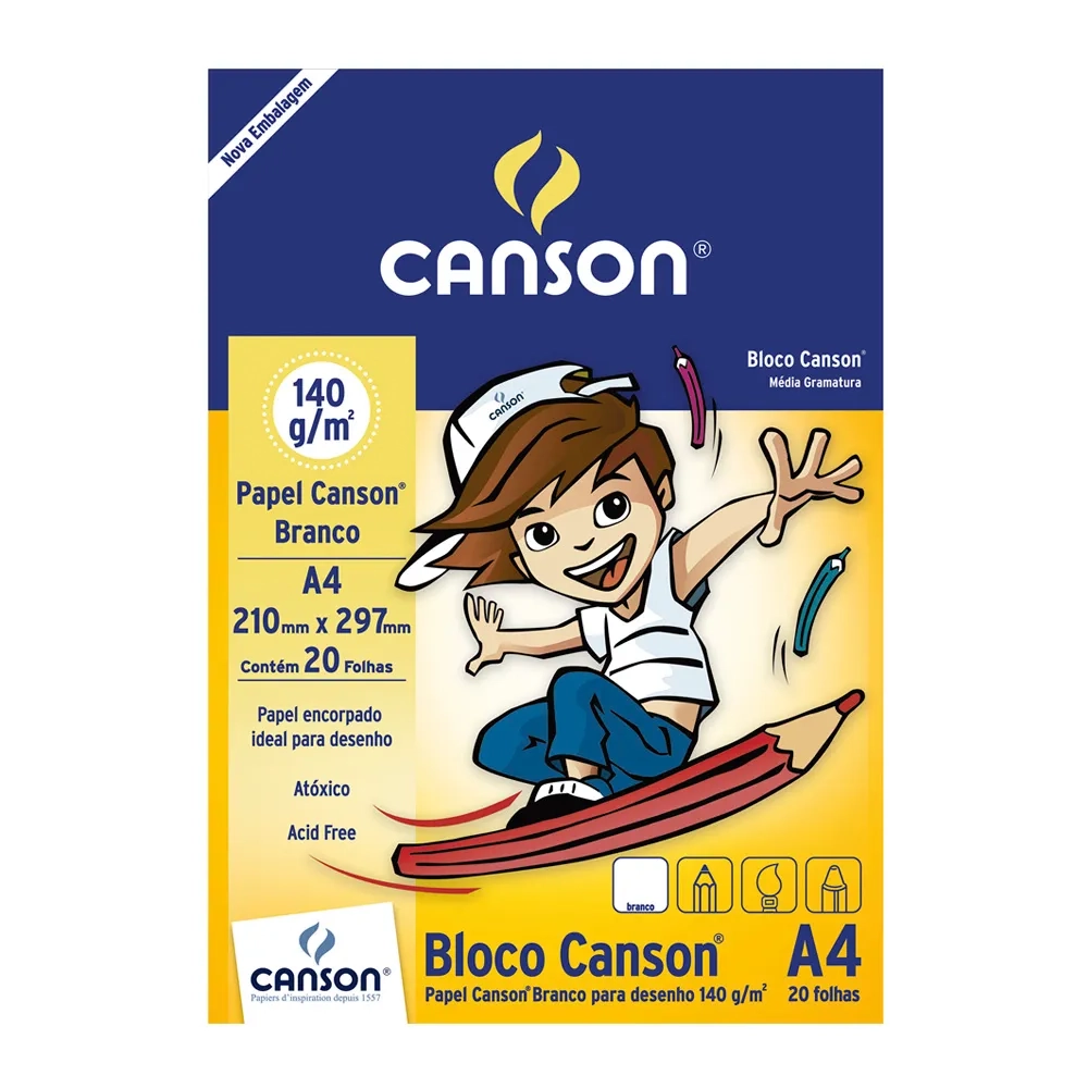 Papel Canson Desenho Bco