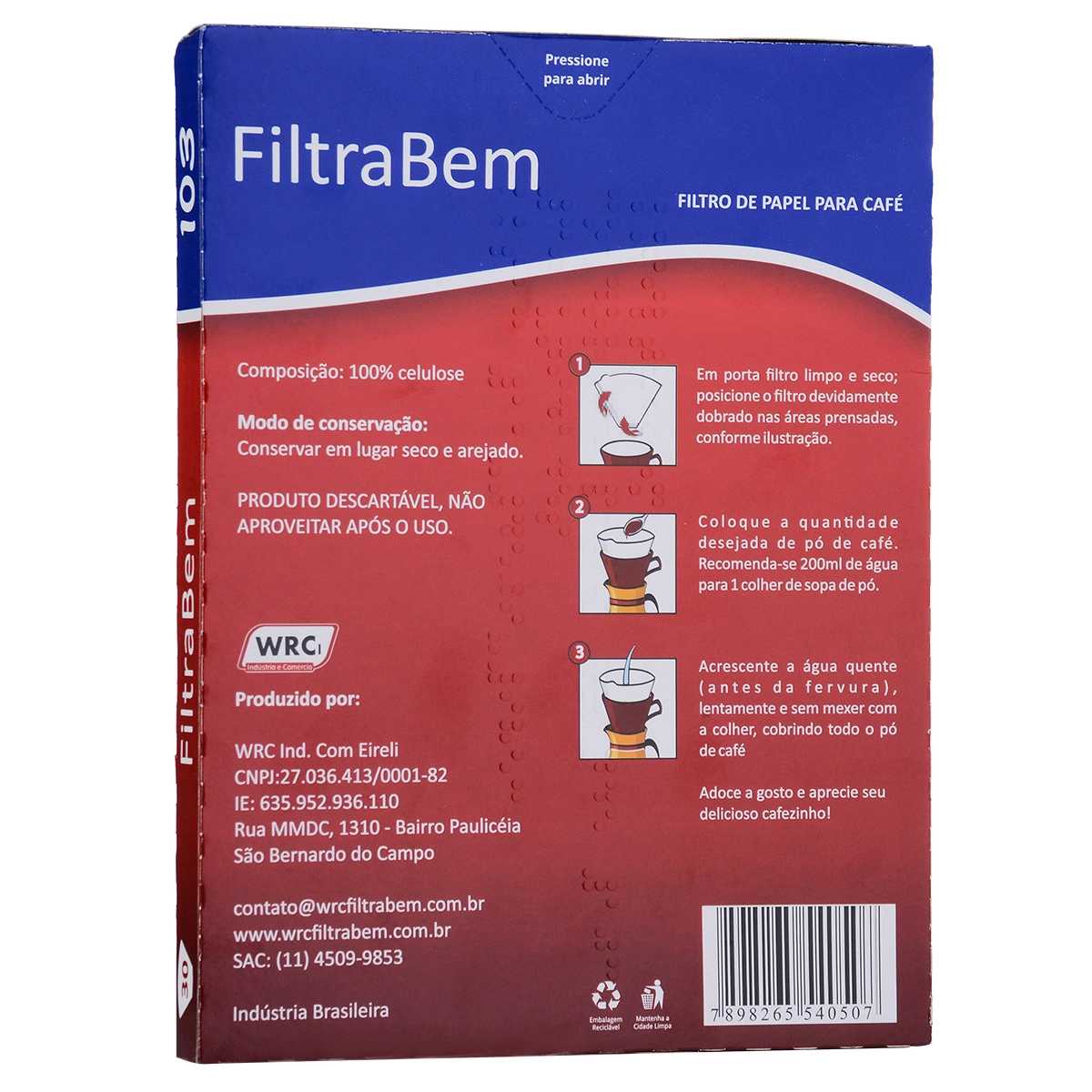 Filtro De Papel Filtrabem 103