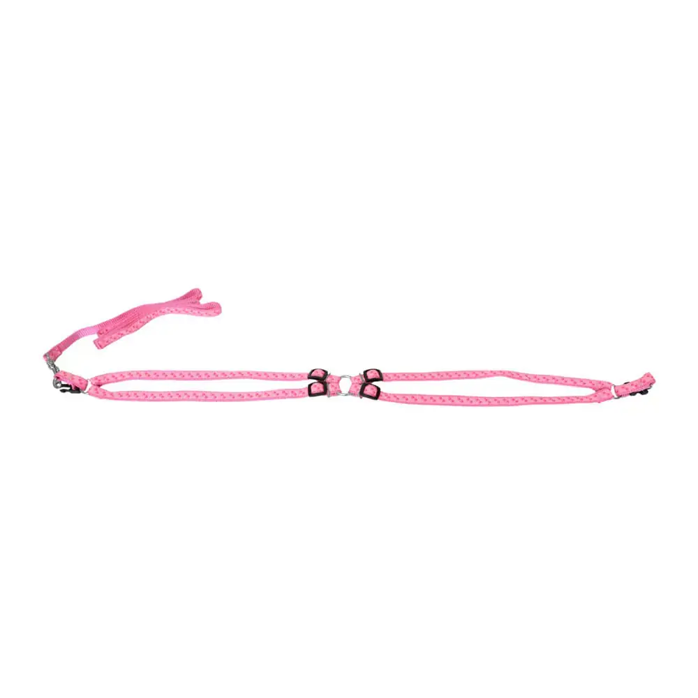 Conjunto Peitoral e Guia Estampada Rosa São Pet 56 cm Nº 2