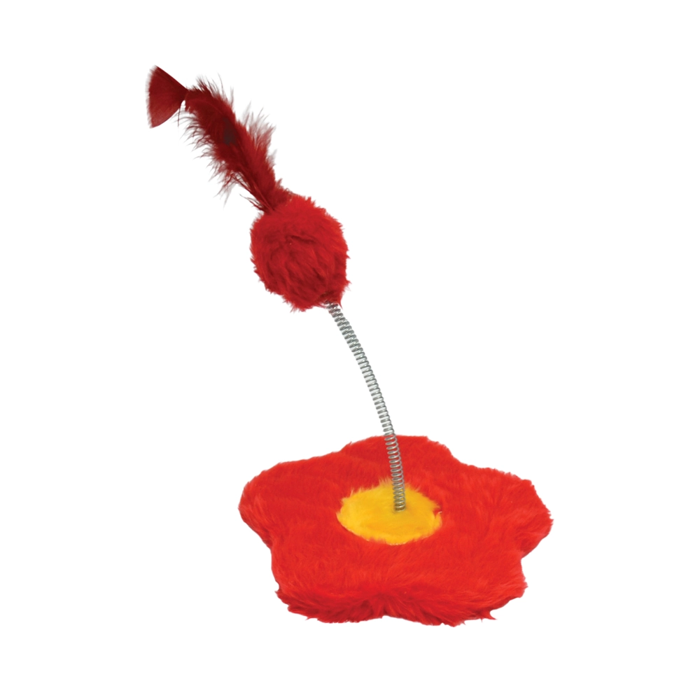Brinquedo São Pet Para Gatos Flor Vermelha