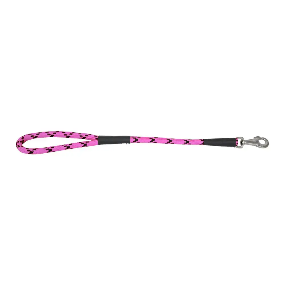 Guia Mosquetão Giratório Rosa São Benedito 1,2cm x 40cm