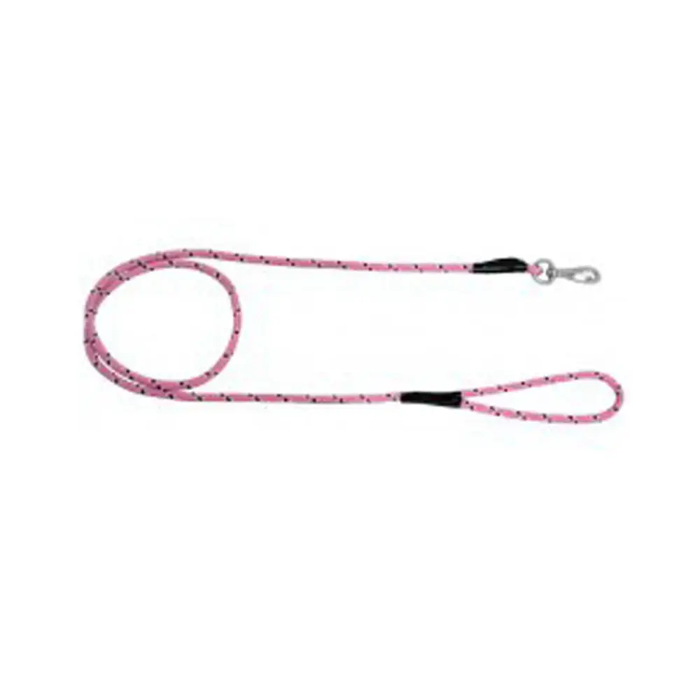 Guia Redonda Com Mosquetão Giratório Rosa 100x0,6cm São Pet