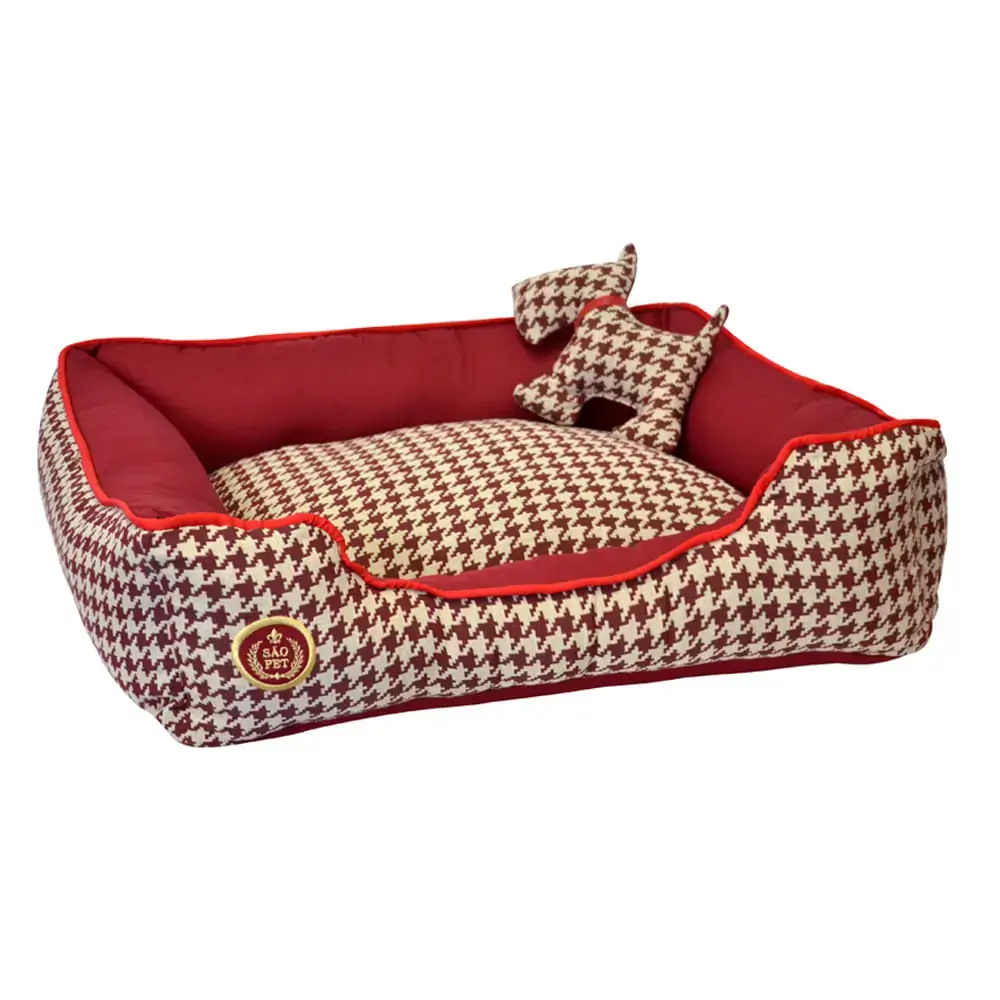 Cama Rubi Maya Tamanho P Vermelha 42x55x17cm São Pet