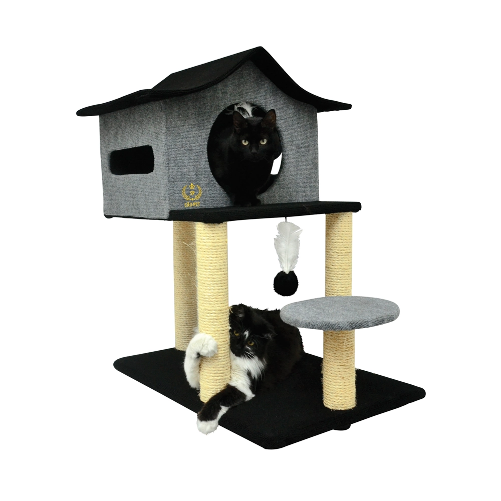 Arranhador Para Gatos Casa De Cuco São Pet Cinza
