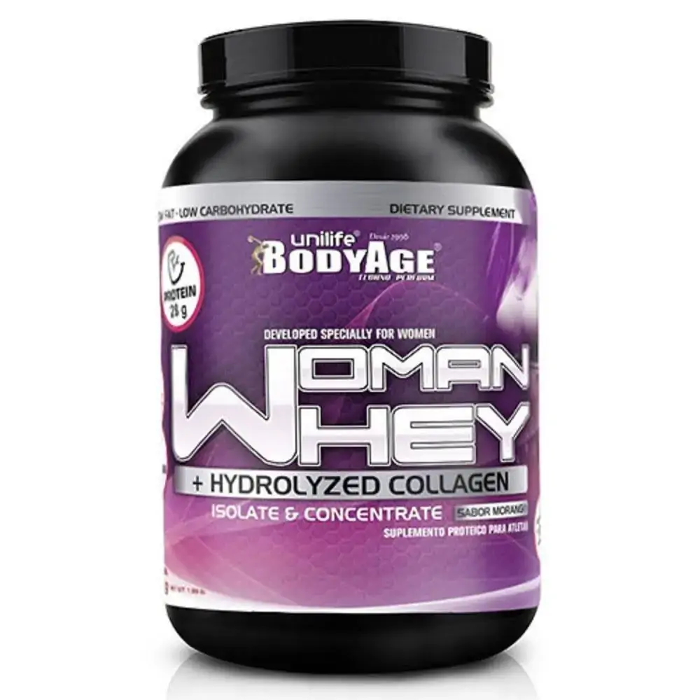 Whey Woman Isolado Morango 900g Unilife