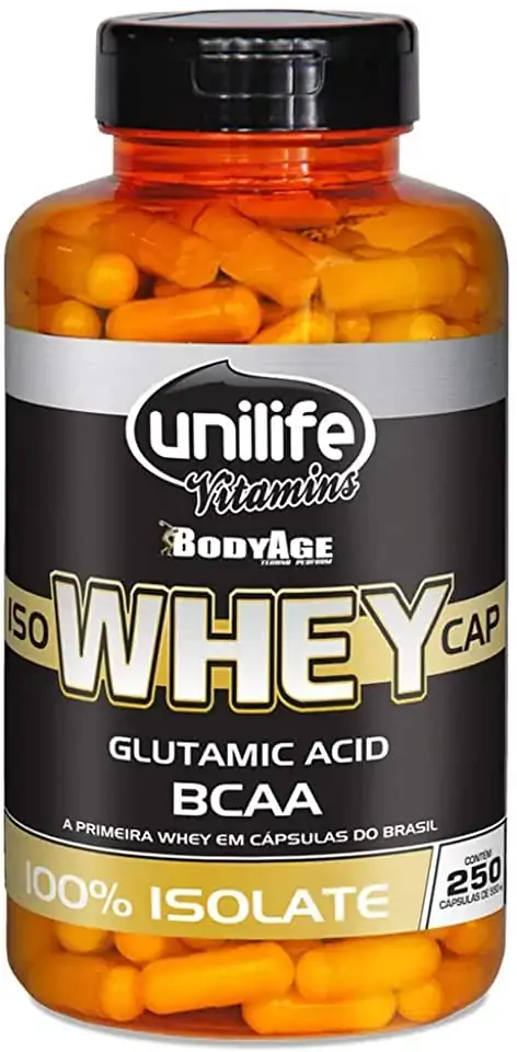 Whey Iso Cap 100 Isolate 550 Mg 250 Cápsulas Unilife