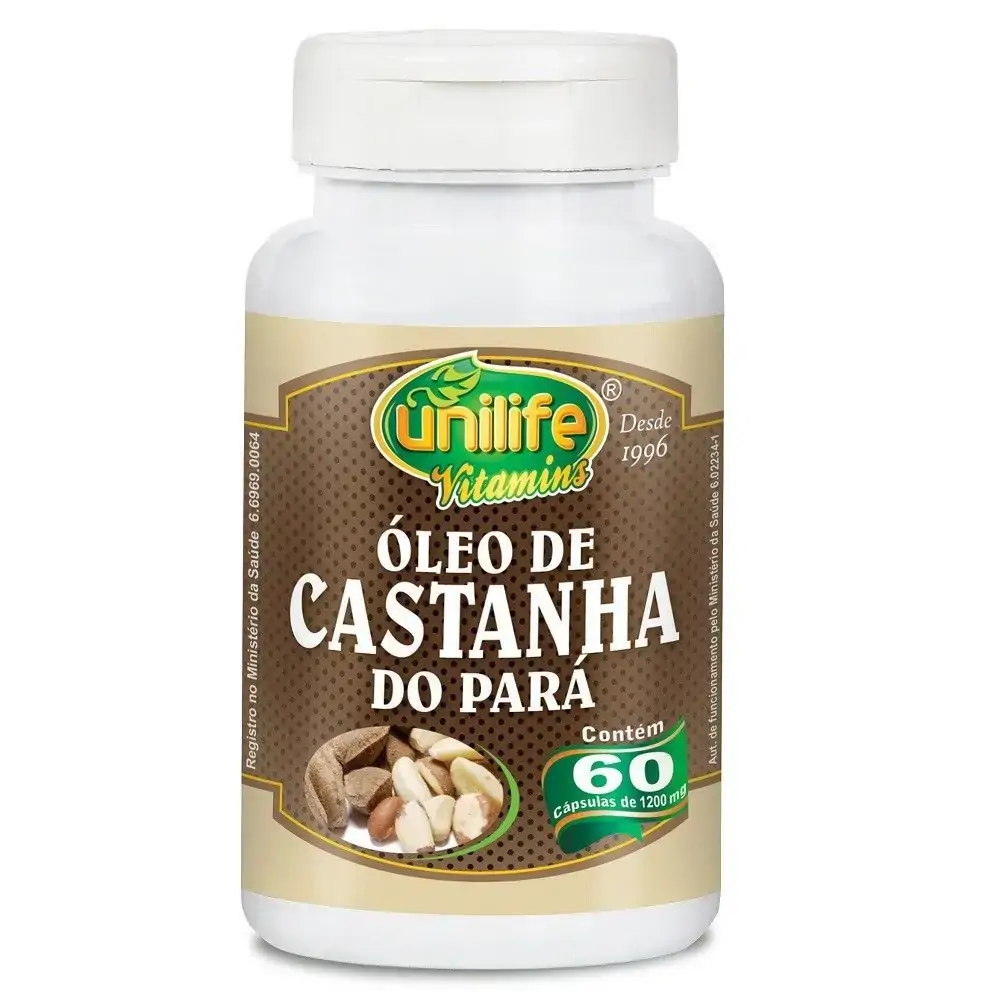 óleo De Castanha Do Pará 60cáps 1200mg Unilife