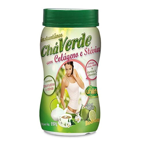 Chá Verde Com Colágeno E Stévia Limão 220g Unilife