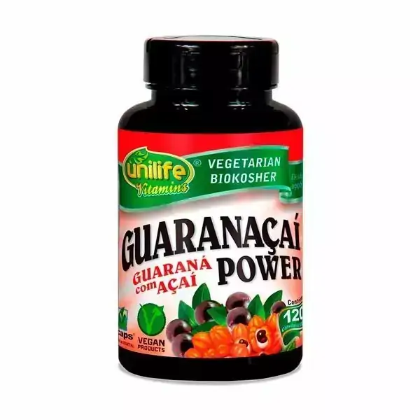 Guaraná Com Açaí Guaranaçaí Power Unilife 120 Cápsulas De 500mg
