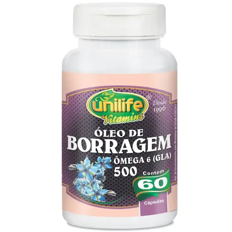 óleo De Borragem 60 Cápsulas 700mg Unilife