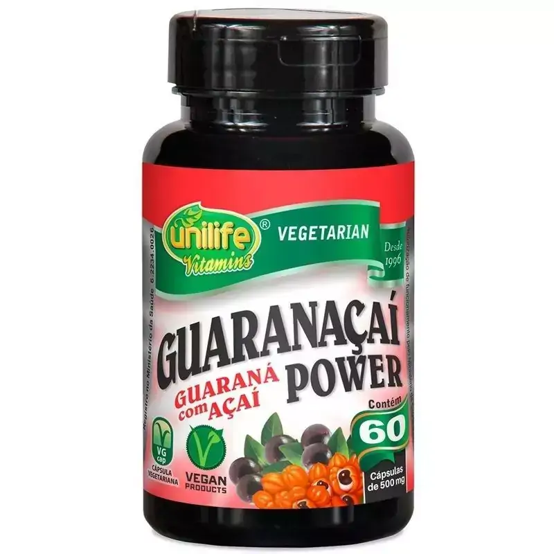Guaraná com Açaí Guaranaçaí Unilife 60 Cápsulas