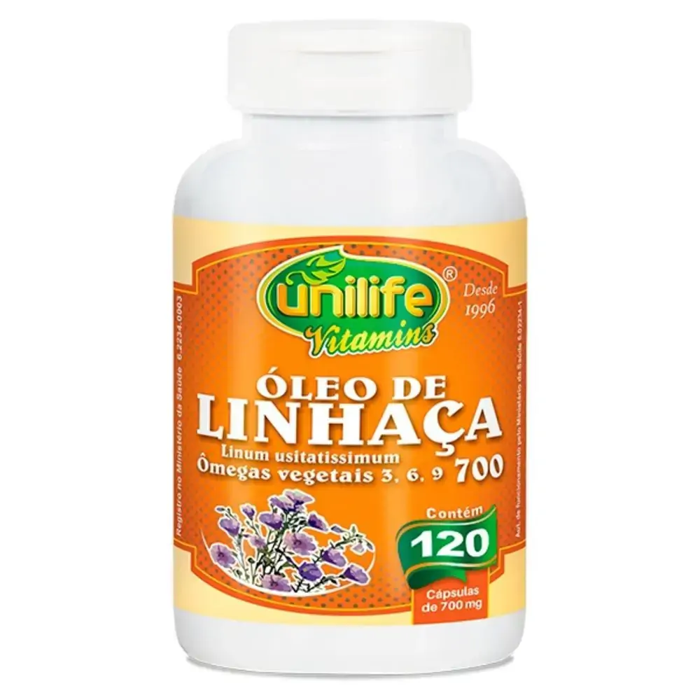 Oleo De Linhaca Marrom 700mg 120caps Unilife Vitamins