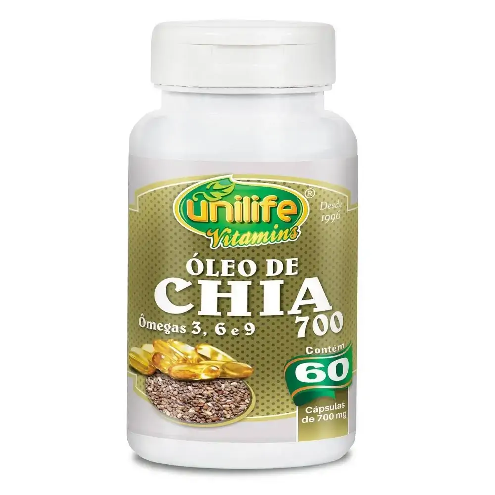 óleo De Chia 60 Cápsulas 700mg Unilife