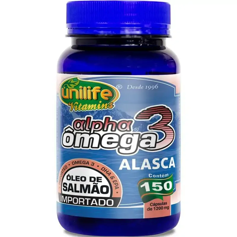 Alpha ômega 3 óleo De Salmão 150 Cápsulas 1200mg Unilife