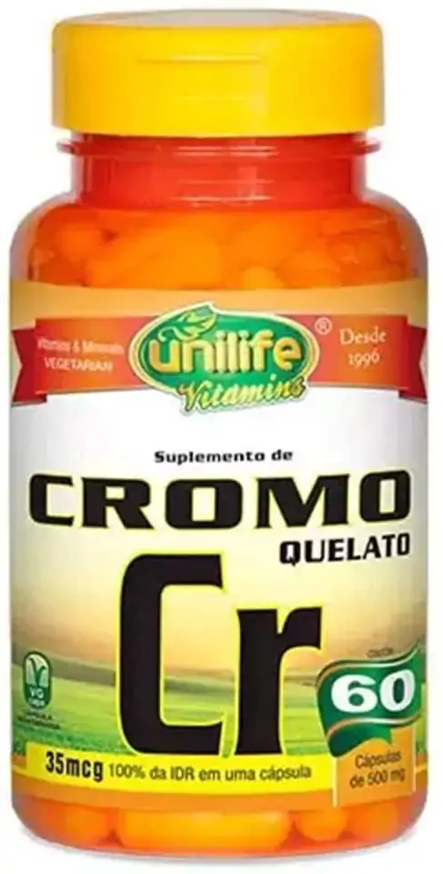 Cromo Quelato 60 Cápsulas 500mg Unilife