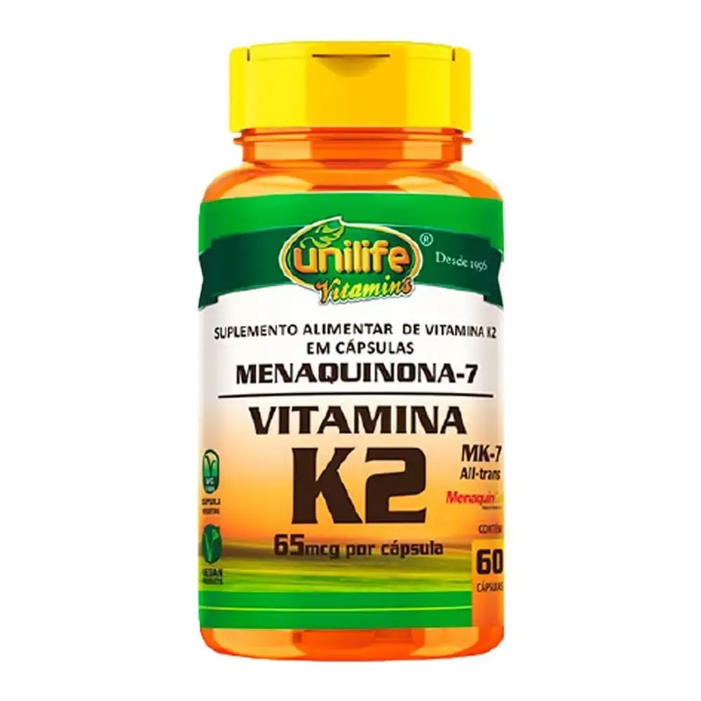 Vitamina K2 Menaquinona Unilife 60 Cápsulas De 500mg