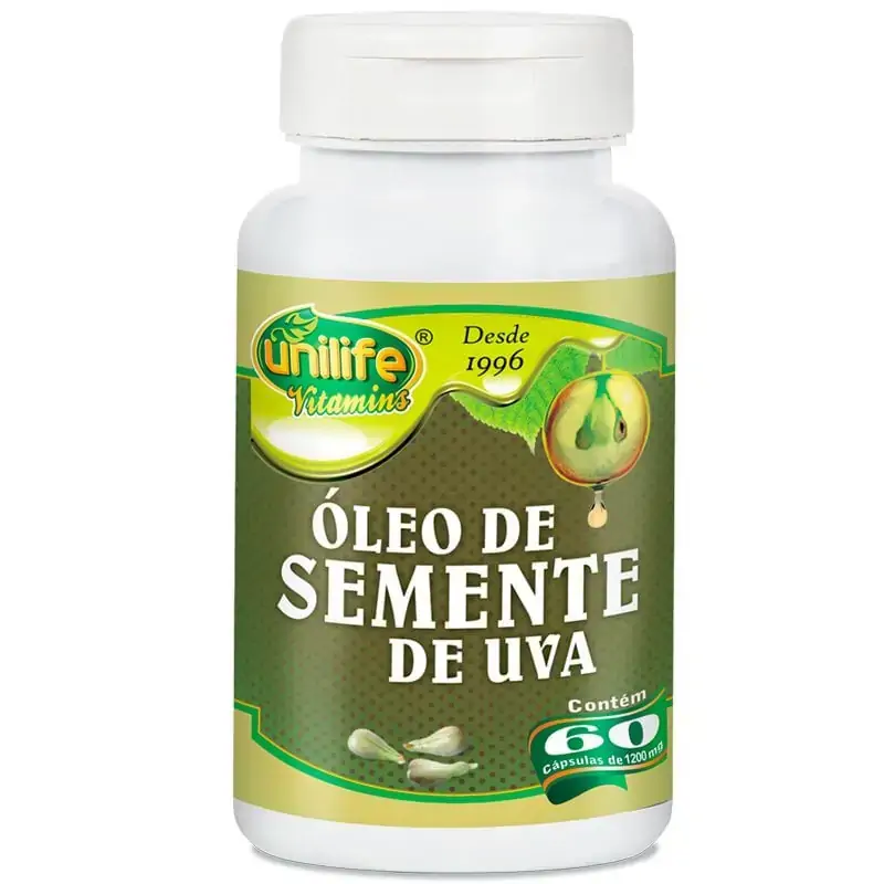 óleo De Semente De Uva 60 Cápsulas 700mg Unilife