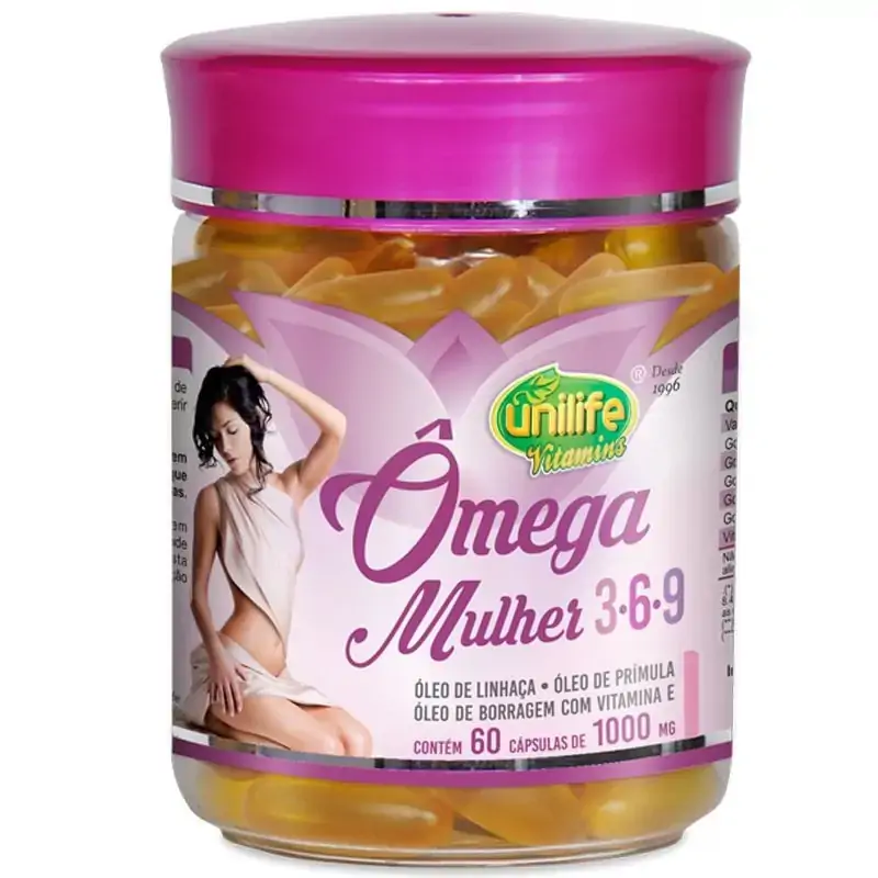 ômega 3 Mulher 3 6 9 1000mg 60 Cápsulas Unilife