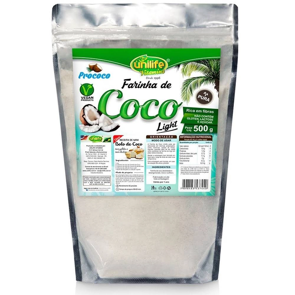 Farinha De Coco Light 500g Unilife