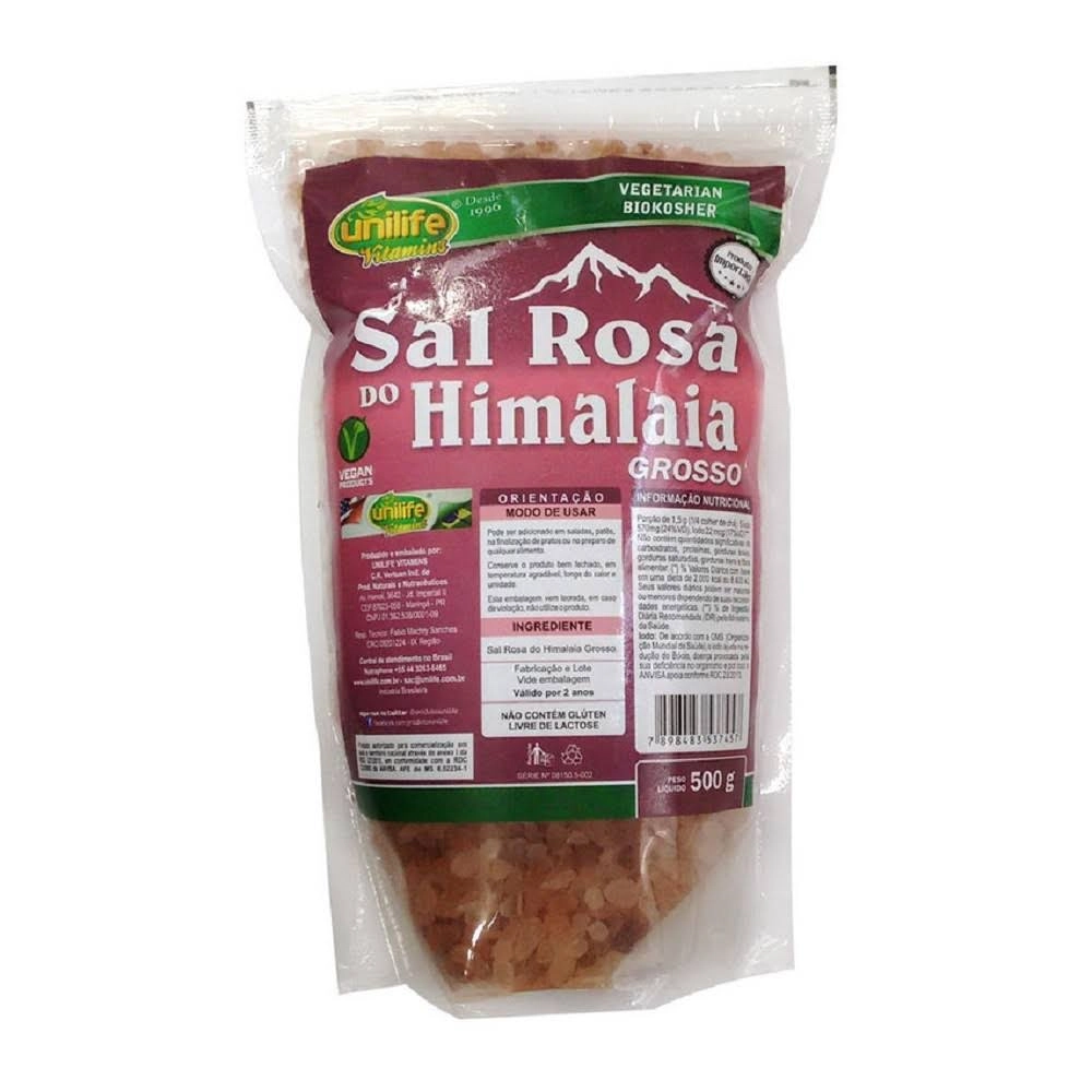 Sal Rosa Do Himalaia Grosso 500g Unilife