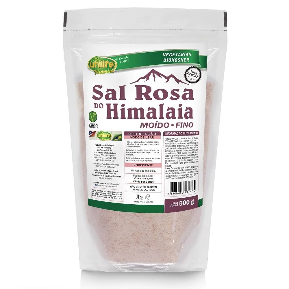 Sal Rosa Do Himalaia Moido 500g Unilife