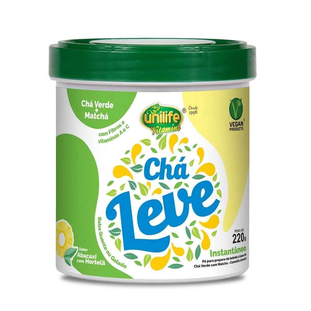 Chá Leve Instantâneo Abacaxi Com Hortelã 220g Unilife